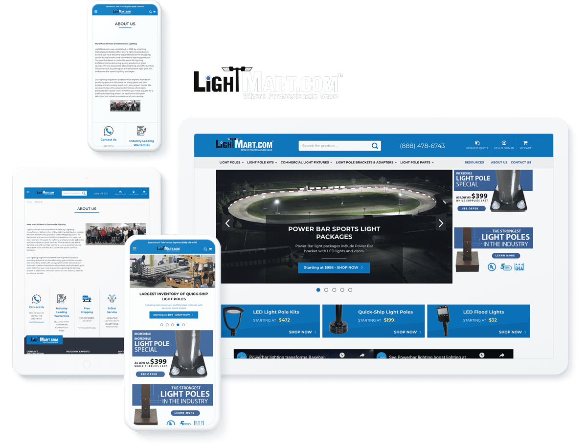 LightMart BigCommerce web design examples