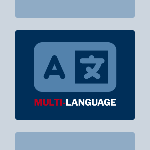 Graphic representing multi-language websites