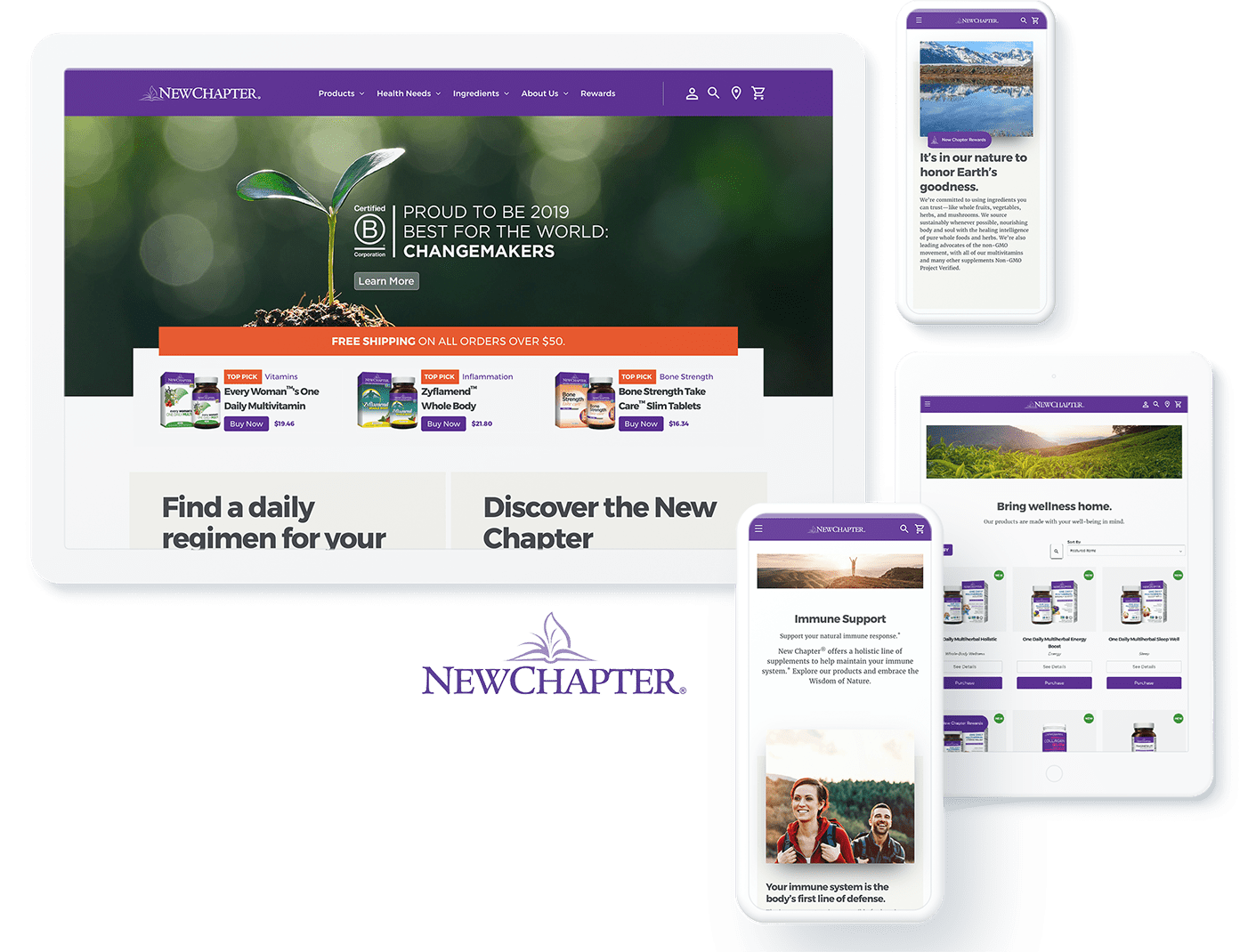 New Chapter BigCommerce website design