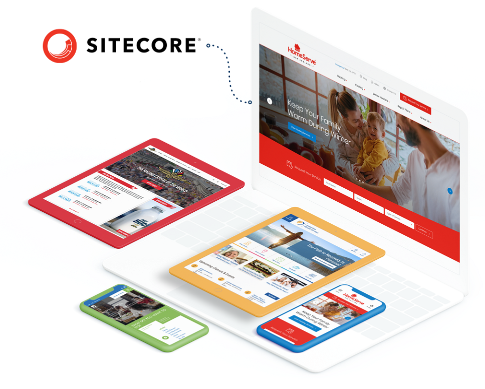 Sitecore websites displayed on different devices