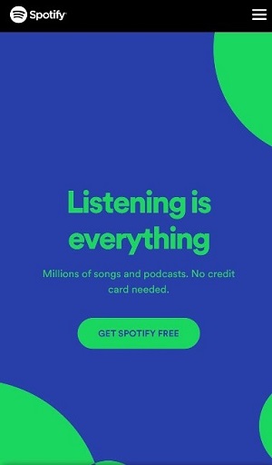 Spotify call to action