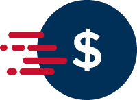 Falling Behind Costs Icon Money icon
