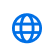Light Blue Globe Icon