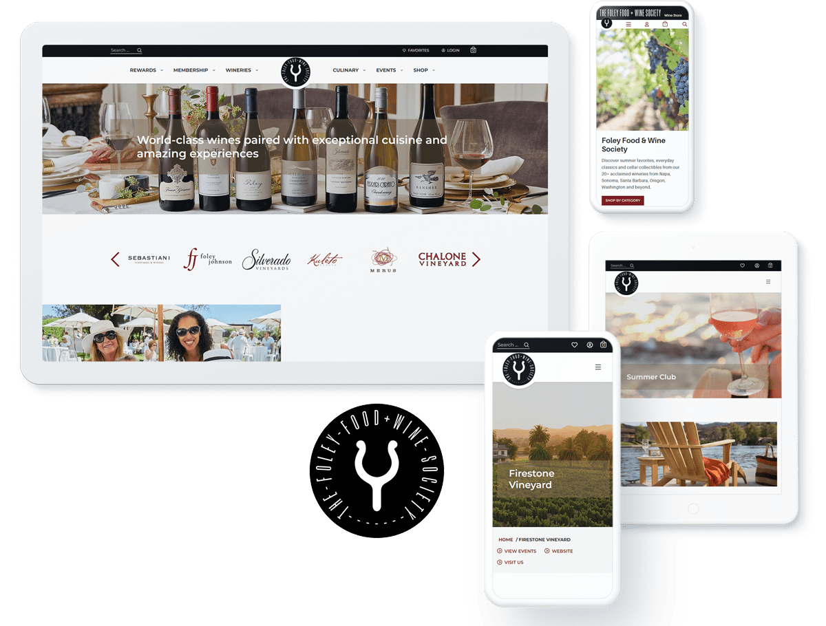 Foley Food and Wine Society Website Design on WordPress