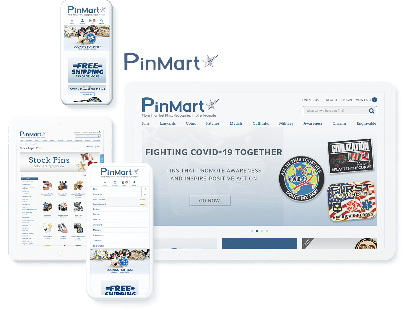 PinMart ecommerce website design