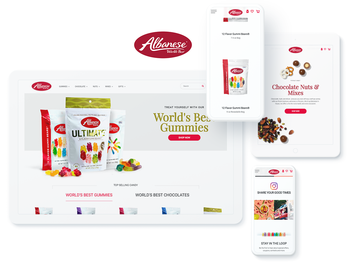 Albanese Candy website showcase