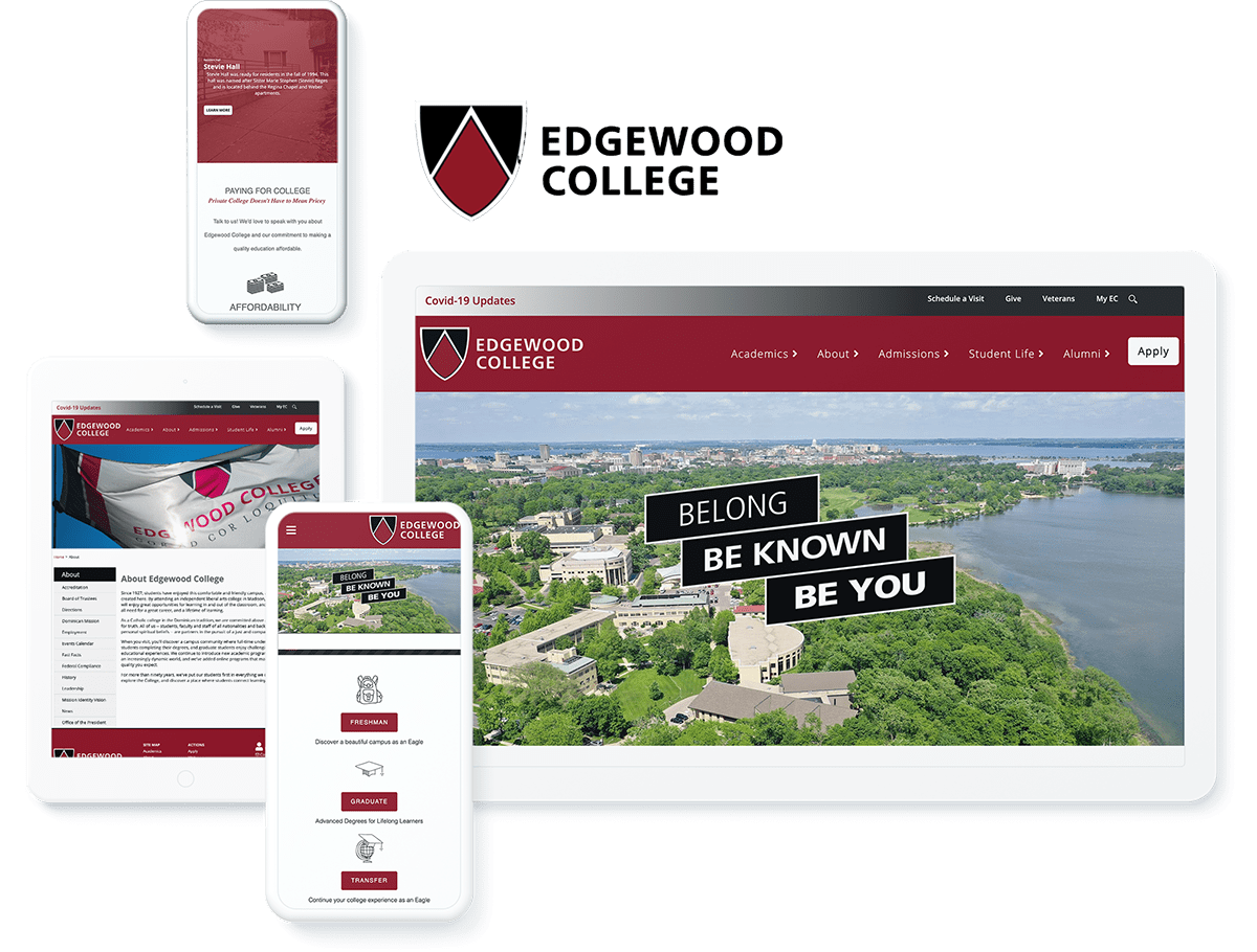 Edgewood College Education web design