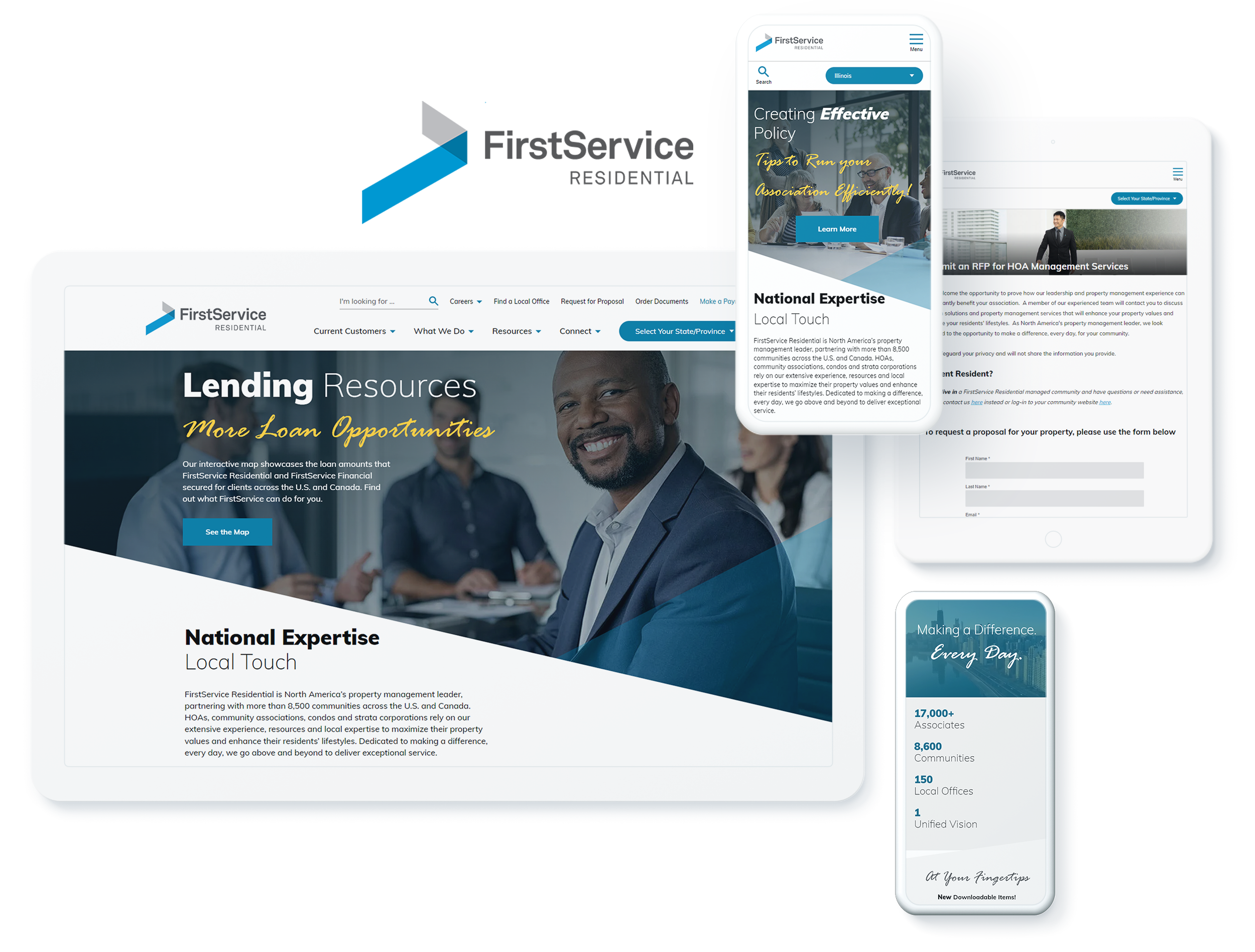 FirstService Residential Kentico web design
