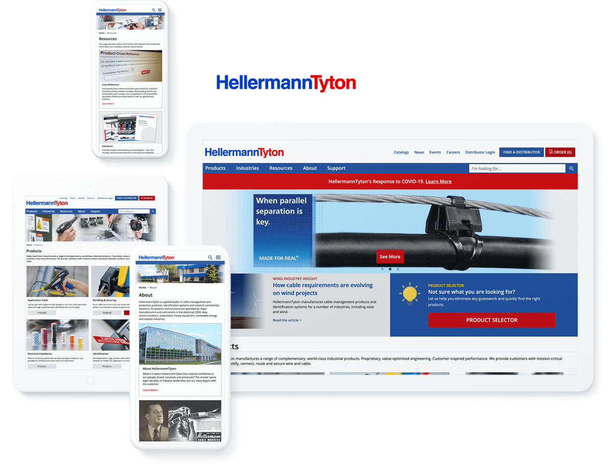 Hellermann Tyton website design and development