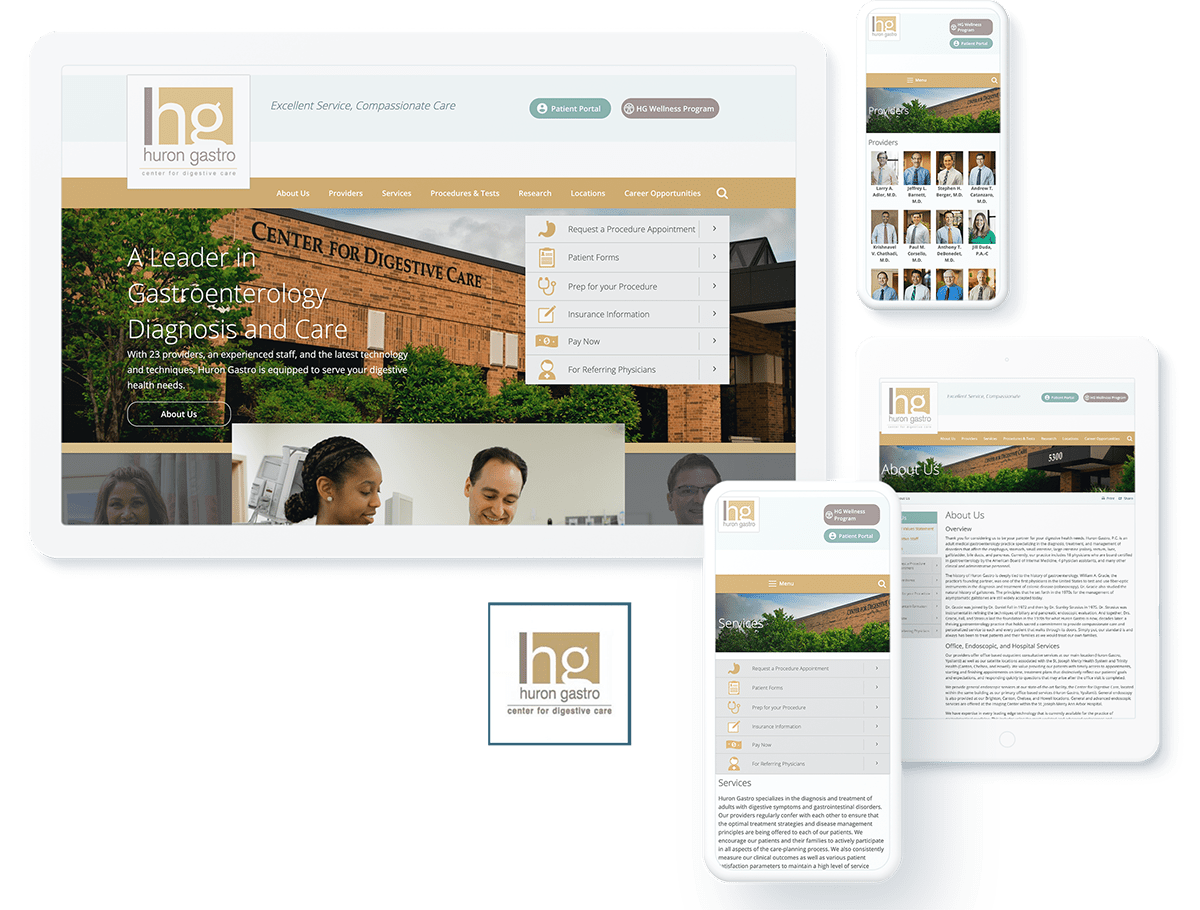 Huron Gastro web design