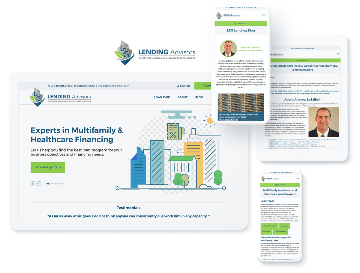 LSG Lending website design and development