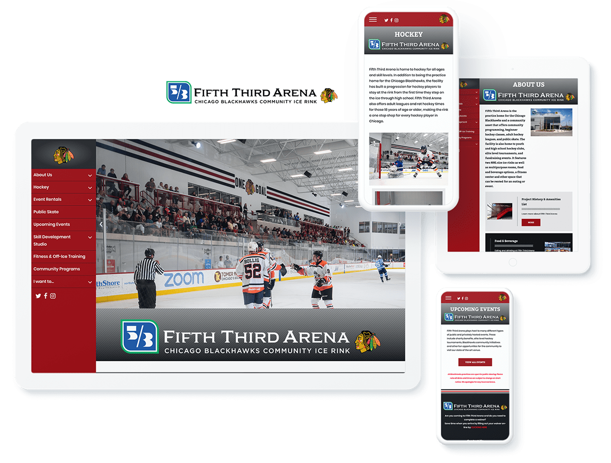 Fifth Third Arena sports website design