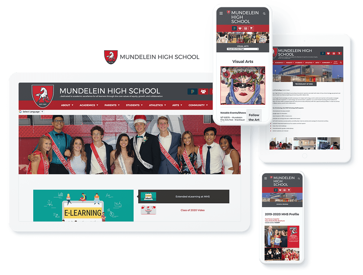Mundelein High School web design and development