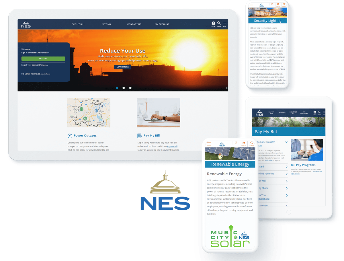 Nashville Electric Service Sitecore web and application development