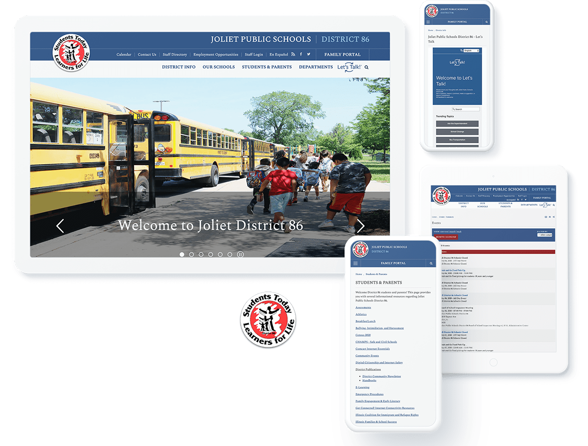 Responsive Education Website Design on idev | Joliet Public Schools
