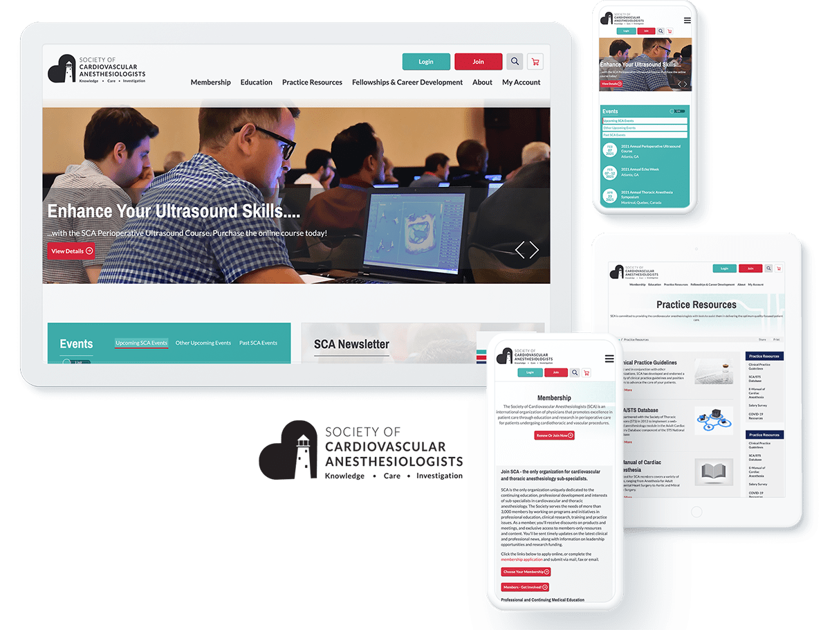 Society of Cardiovascular Anesthesiologists web design and development