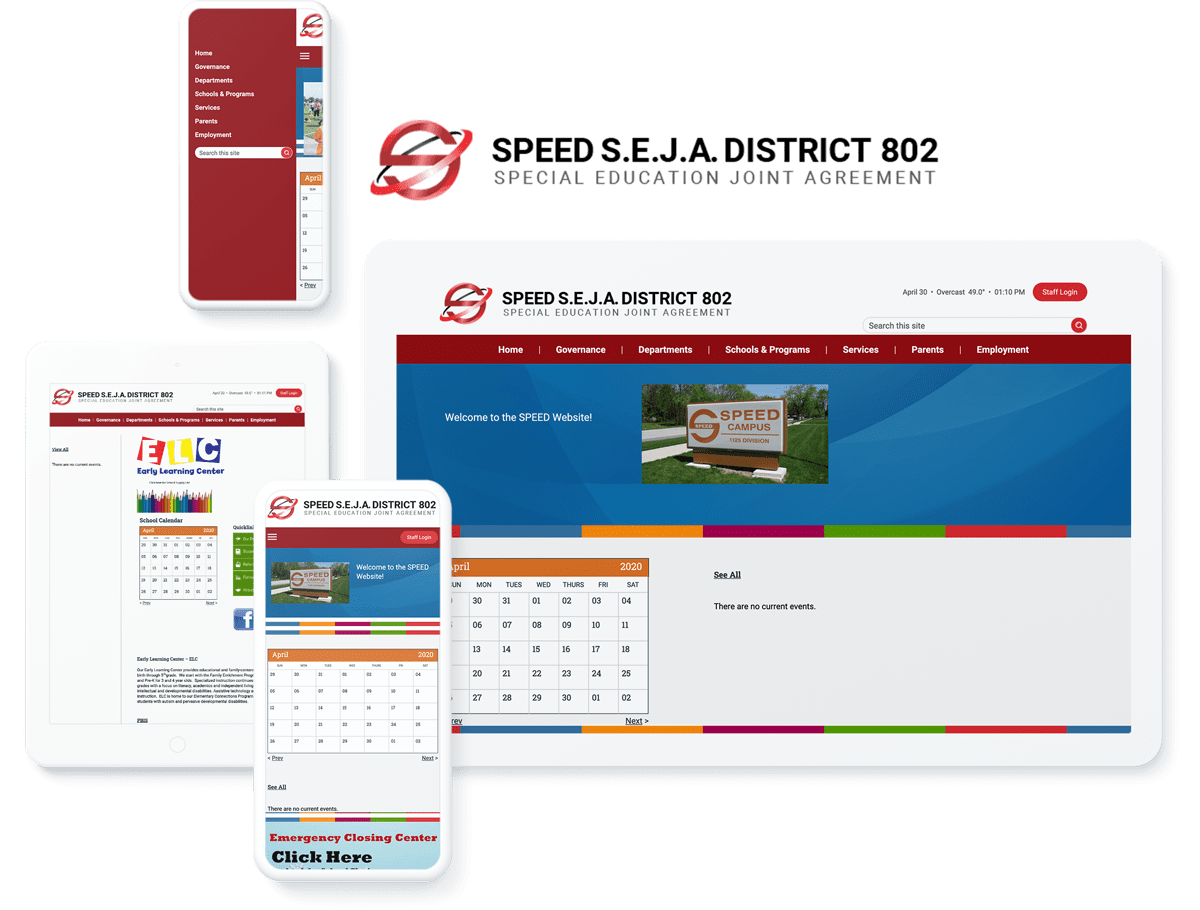 Speed School District website design