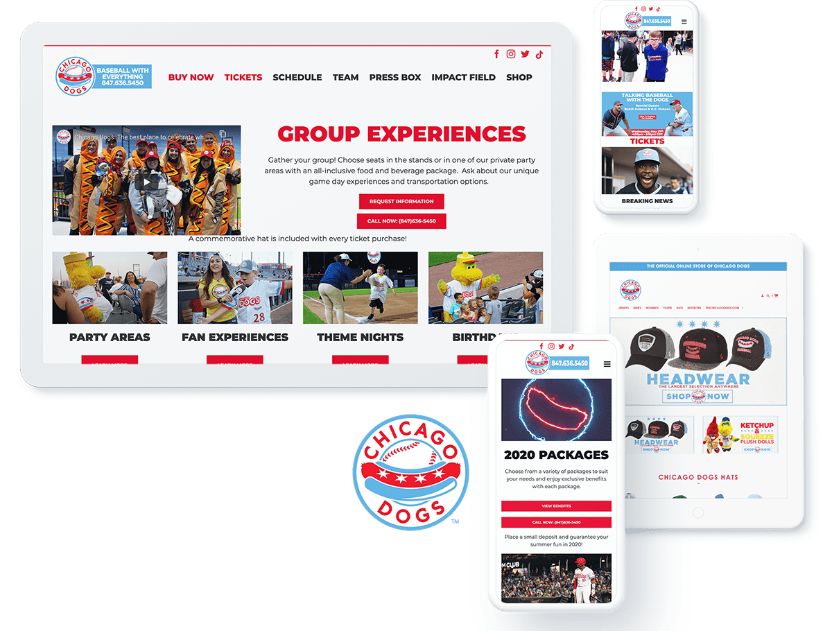 Sports Website Design | The Chicago Dogs