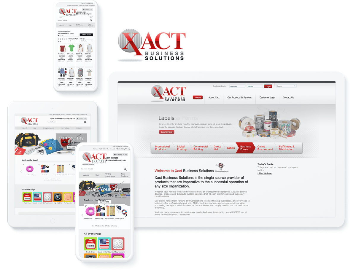 Xact Business Solutions website development
