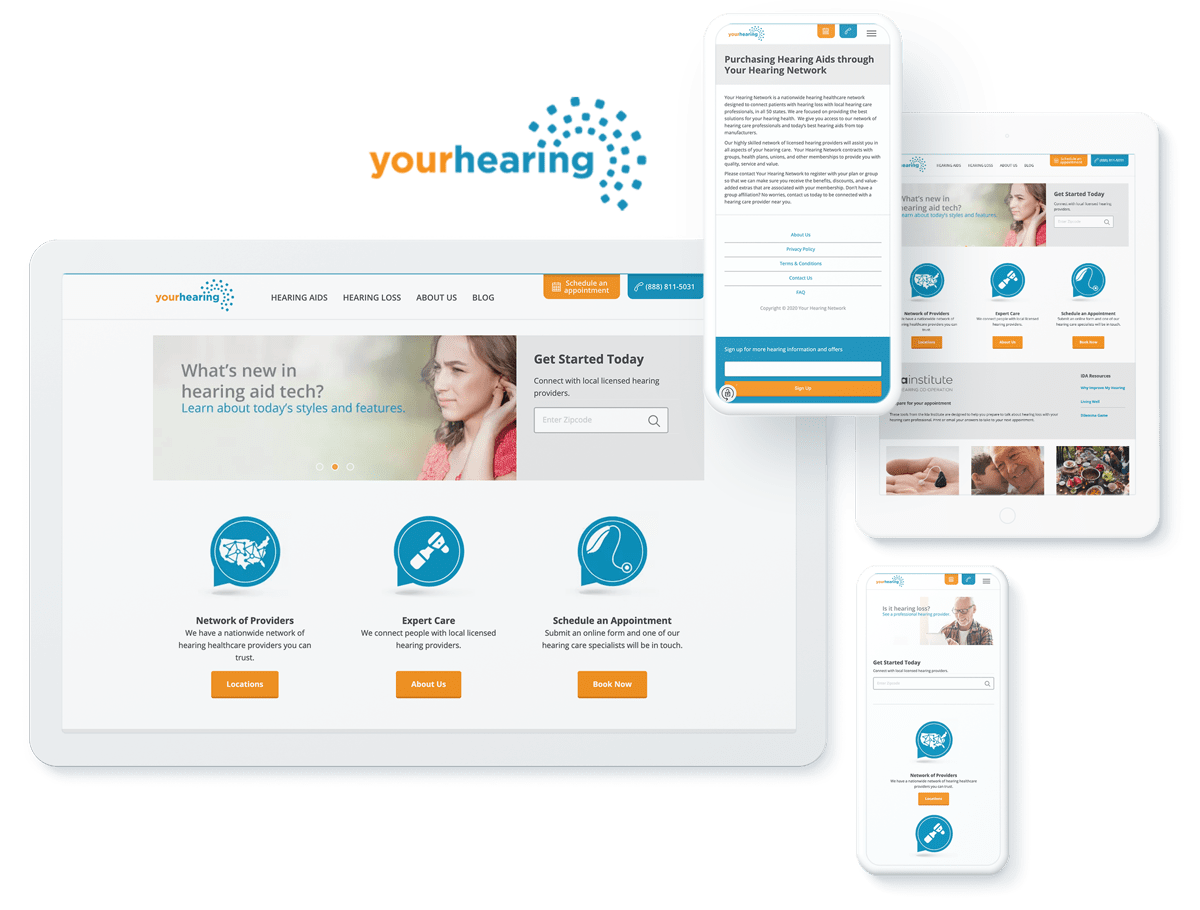 Your Hearing website design and development