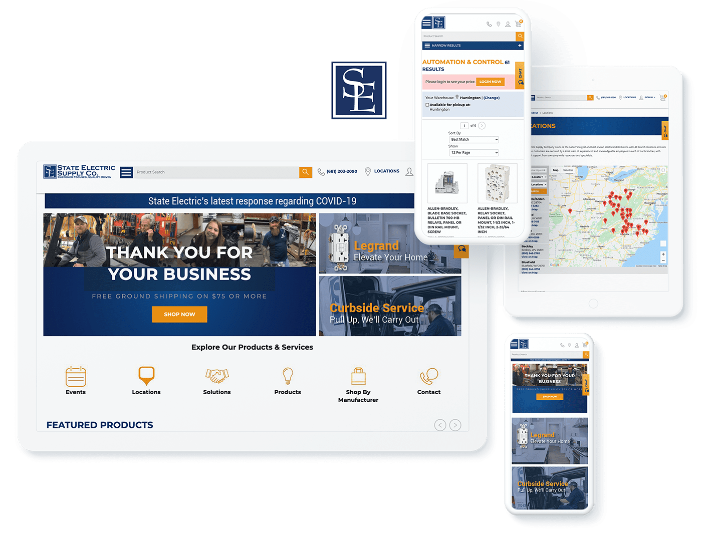 State Electric Supply Co website design and development