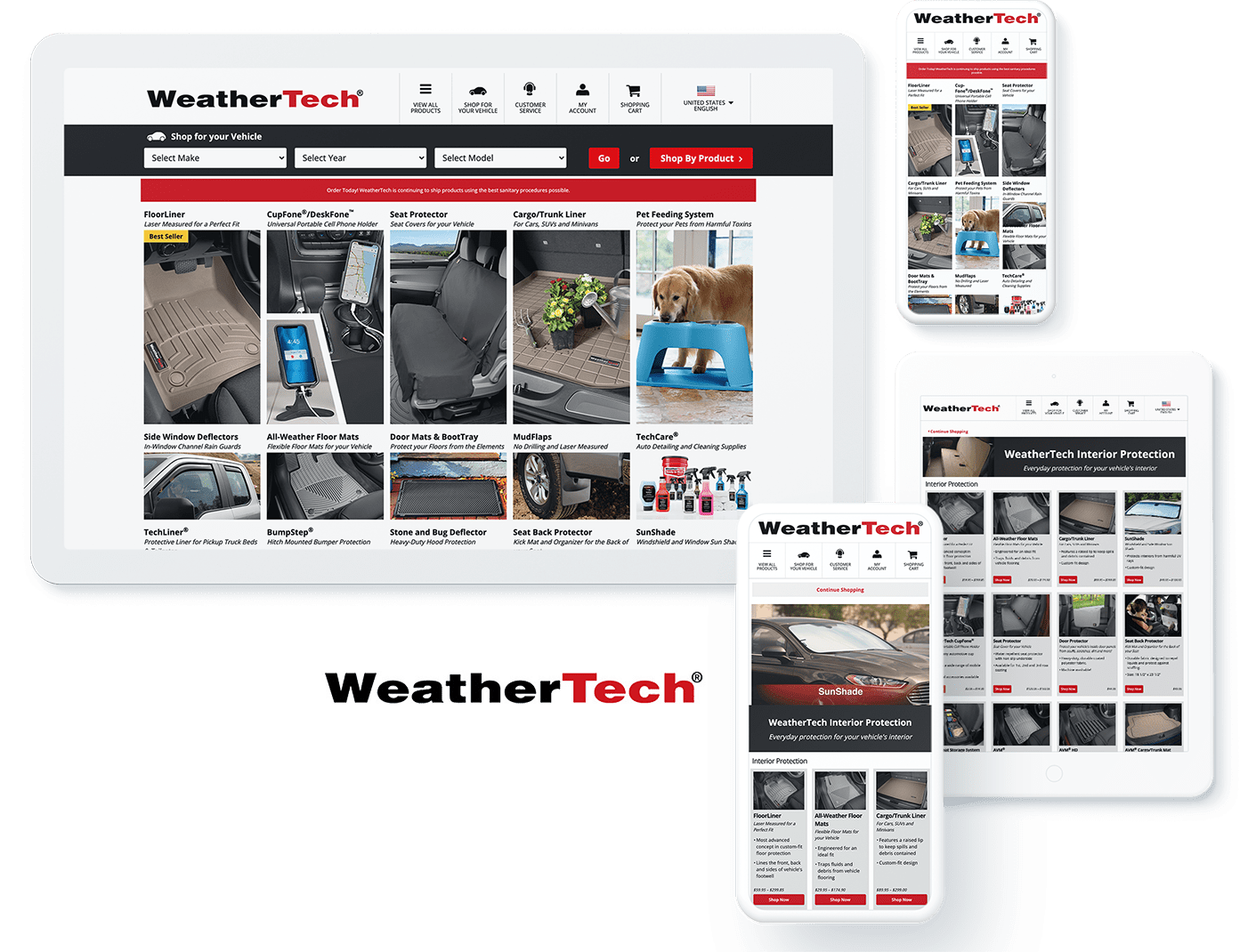 WeatherTech ecommerce web design
