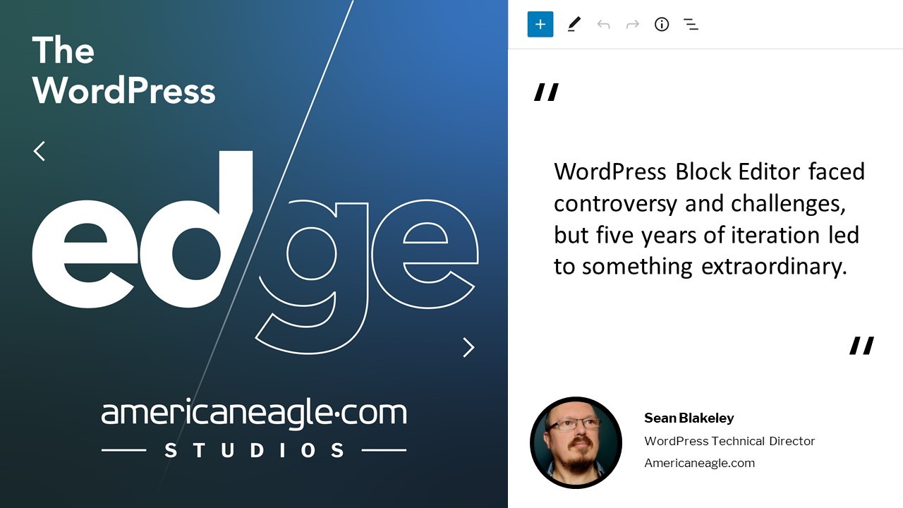 Sean Blakeley discusses the WordPress Block Editor